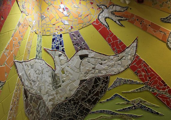 Mural inside South Riverdale Community Health Centre