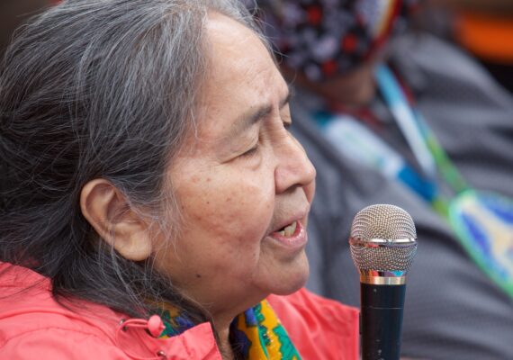 Indigenous elder blessing the earth