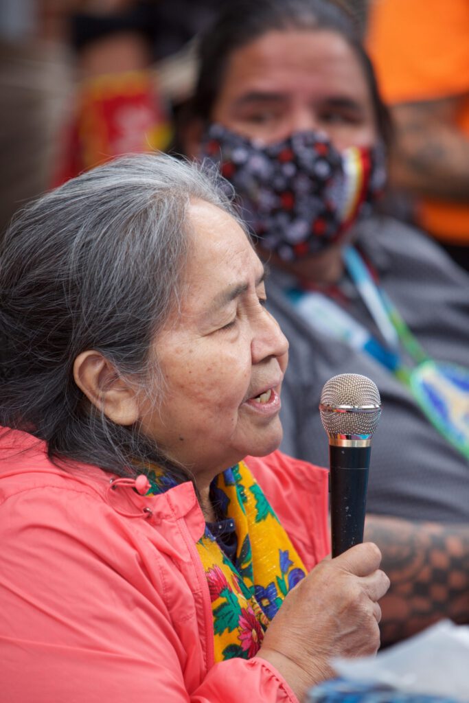 Indigenous elder blessing the earth
