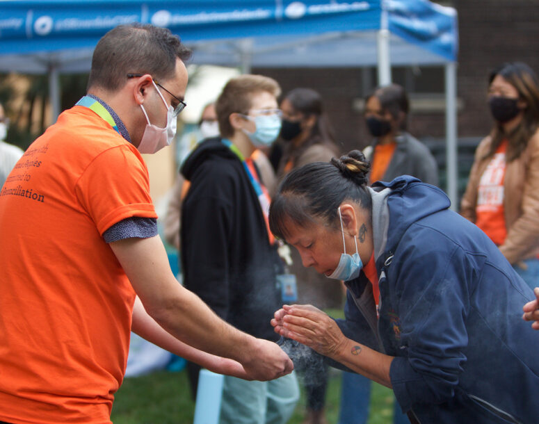 CEO of SRCHC at Indigenous ceremony